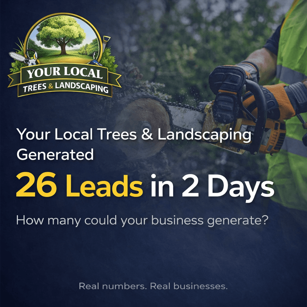 Results banner for Your Local Trees & Landscaping